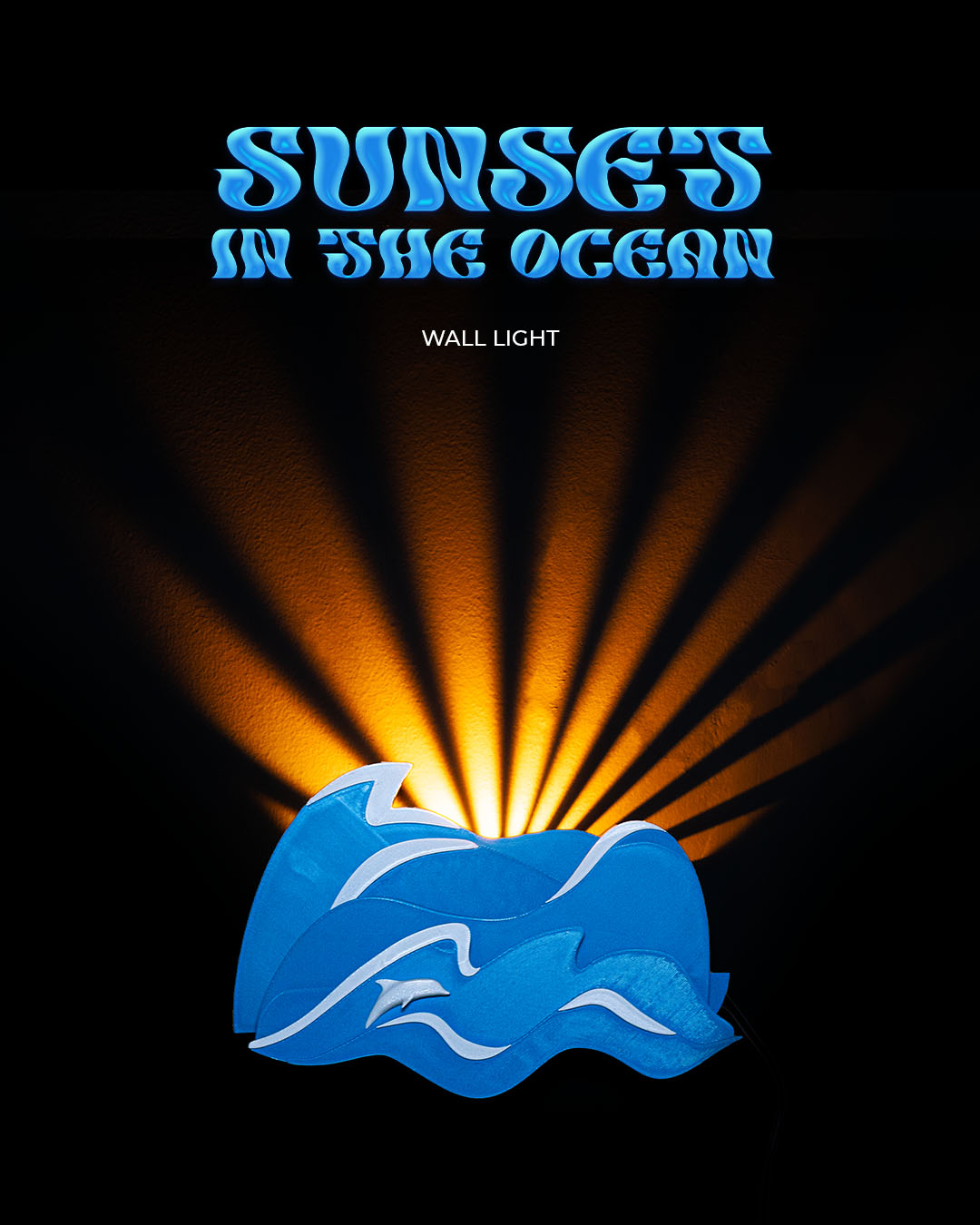 Sunset in the Ocean Wall Light